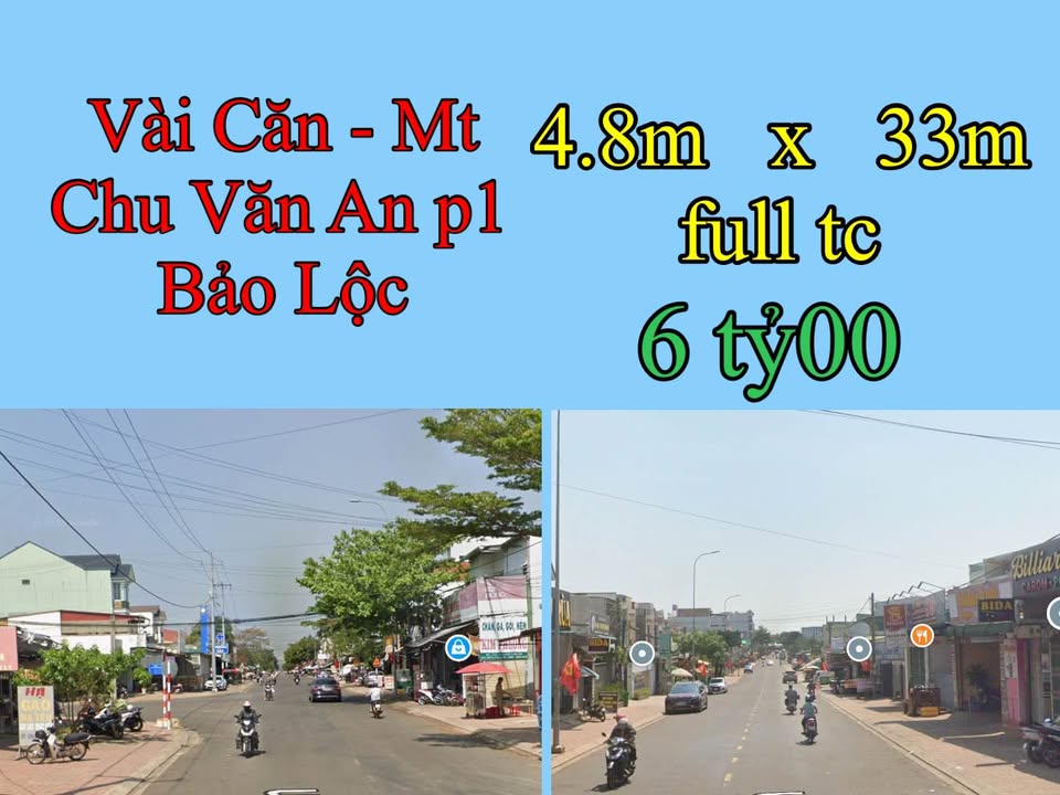 Nhà mặt tiền đường Chu Văn An, Bảo Lộc 158.4m² giá 6 tỷ - Kinh doanh sầm uất!