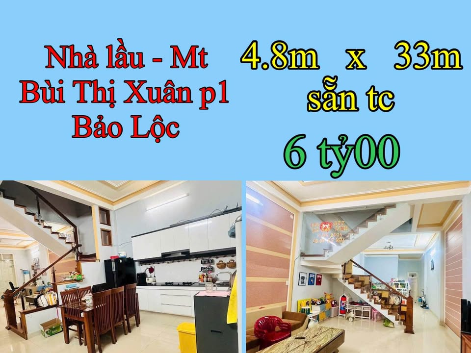 Nhà lầu mặt tiền Bùi Thị Xuân 110.4m² giá 6 tỷ - Sẵn sàng vào ở!