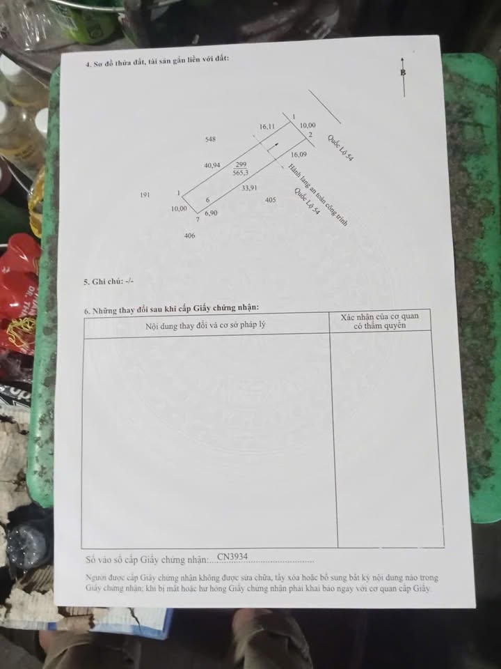 Đất nền mặt tiền Quốc lộ 54, Bình Tân, Vĩnh Long 560m² - Dân cư đông đúc, giá tốt thương lượng!