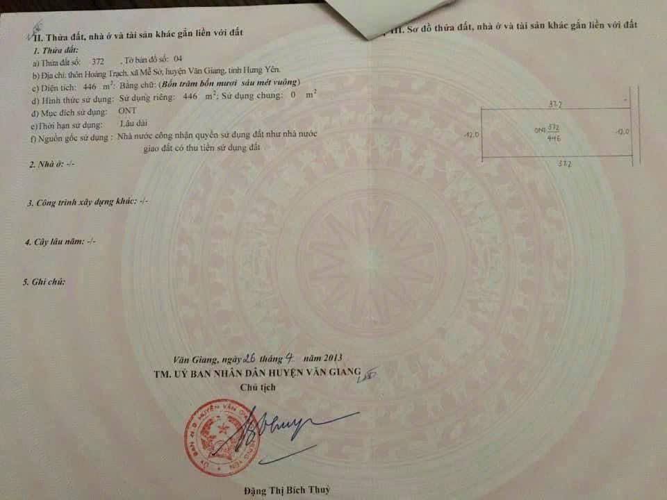 Đất nền Mễ Sở 446m² giá chỉ 3x triệu/m² - Đầu tư sinh lời cao!