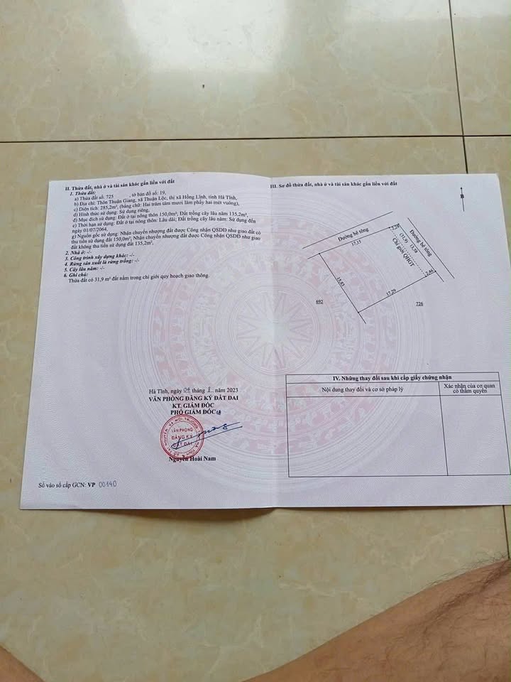 Đất 2 mặt tiền tại Thuận Giang, Hồng Lĩnh 235.34m² giá 1.85 tỷ - Vị trí đắc địa, tiềm năng đầu tư cao!