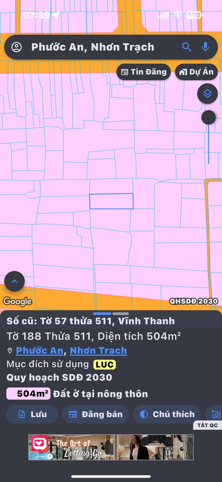 Đất nền Vĩnh Thanh Nhơn Trạch 504m² giá chỉ 700 triệu - Cơ hội đầu tư hấp dẫn!