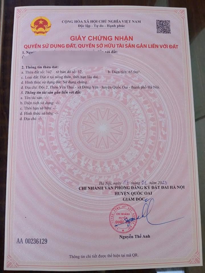 Bán gấp FrontHouse 65m² Yên Thái, Quốc Oai - Mặt tiền kinh doanh, giá chỉ 2 tỷ!