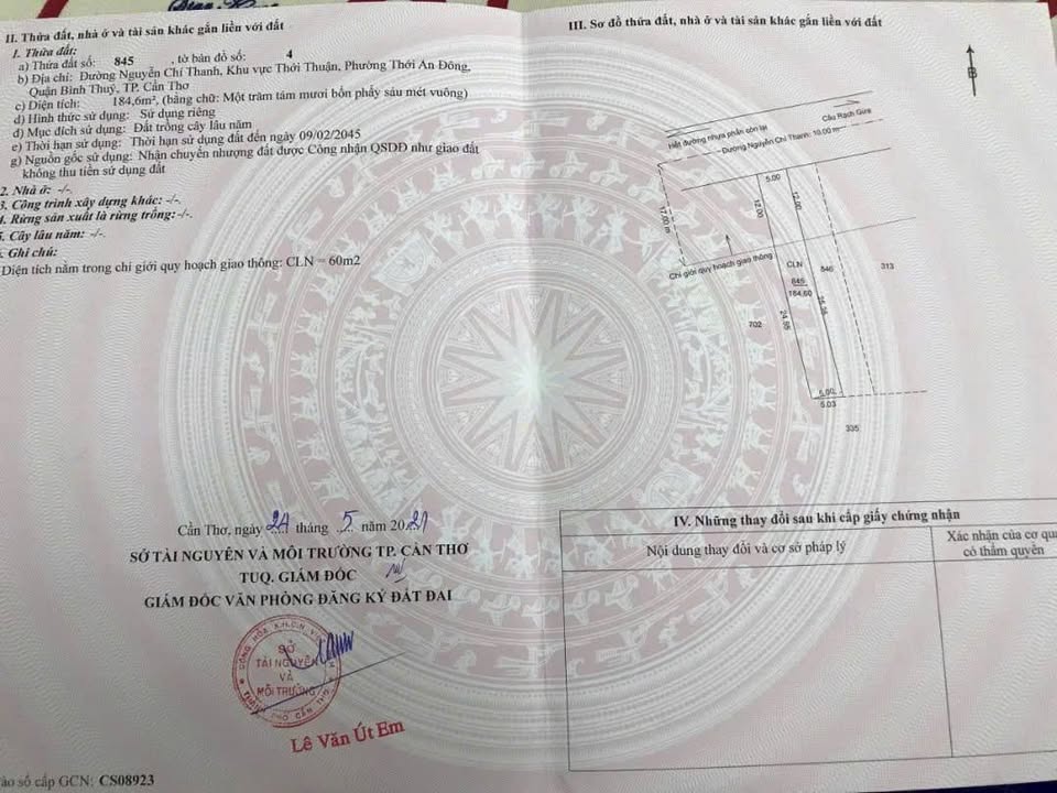 Đất nền mặt tiền Nguyễn Chí Thanh, Thới An Đông 184.6m² giá 2.2 tỷ - Cơ hội đầu tư vàng!