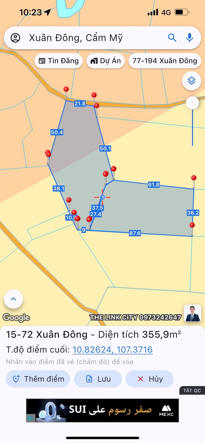 Đất nền Xuân Đông Cẩm Mỹ 5838m² giá 1.5 tỷ - Đầu tư sinh lời tốt!
