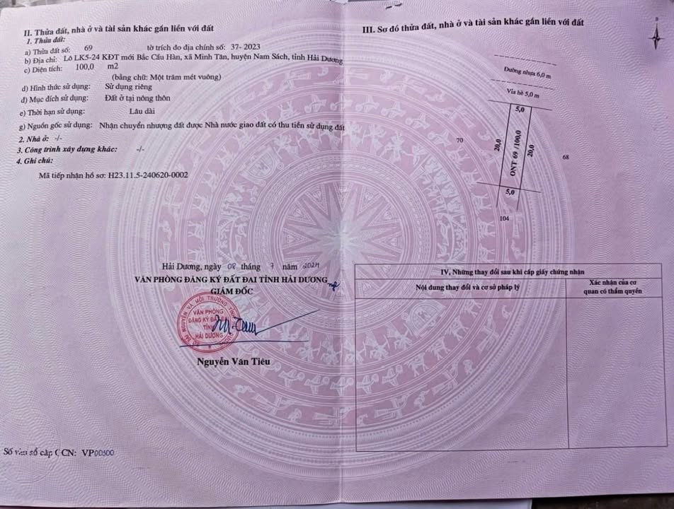 Đất nền khu đô thị Bắc Cầu Hàn, Hải Dương 100m² - Giá chỉ 3 tỷ!