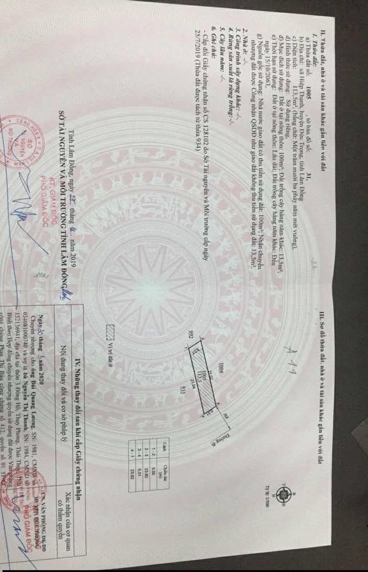 Đất nền Hiệp Thạnh, Đức Trọng, Lâm Đồng 115m² giá 1.45 tỷ - Cơ hội đầu tư tuyệt vời!