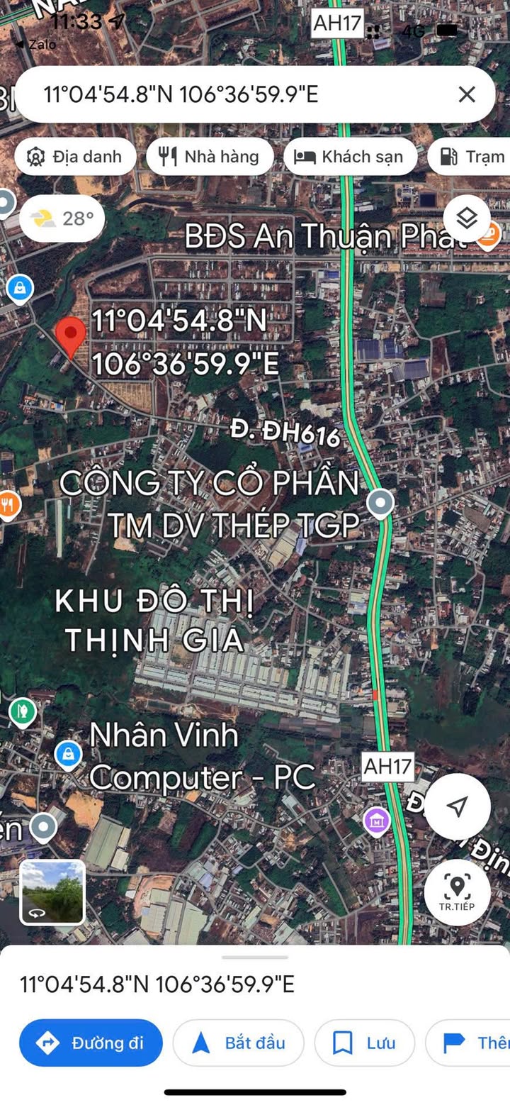 Đất thổ cư Tân Định, Bến Cát 520m² giá 3.5 tỷ - Mặt tiền nhựa, đầu tư sinh lời!