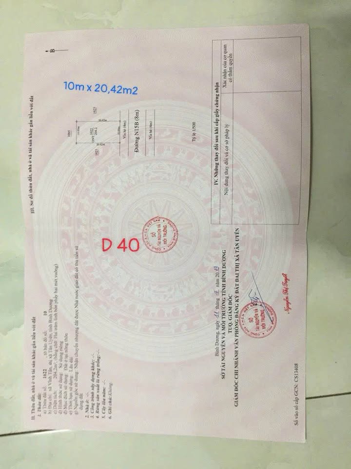 Đất nền Vĩnh Tân Tân Uyên 204m² giá 3.2 tỷ - Đầu tư sinh lợi ngay!