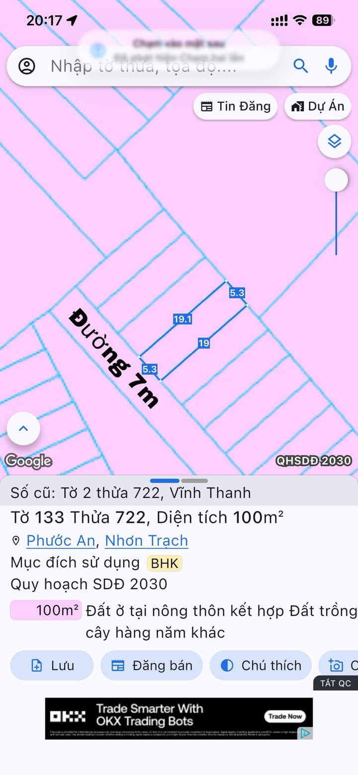 Đất nền Vĩnh Thanh Nhơn Trạch 100m² giá 1.52 tỷ - Tiềm năng đầu tư hấp dẫn!
