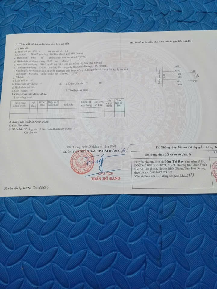 Lô đất phố Lý Anh Tông, Hải Tân, 60m² giá 1.6 tỷ - Sổ đỏ chính chủ