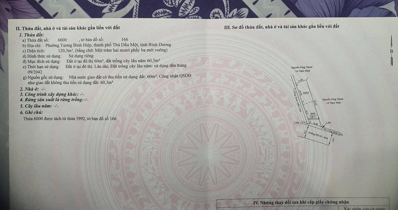 Đất nền mặt tiền DX143, phường Chánh Hiệp, 128m² giá 1.65 tỷ - Cơ hội đầu tư hấp dẫn!