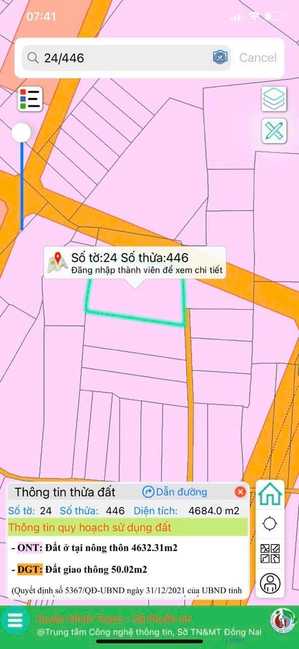 Đất nền 800m² Xã Phước An, Nhơn Trạch - Cơ hội đầu tư giá tốt!