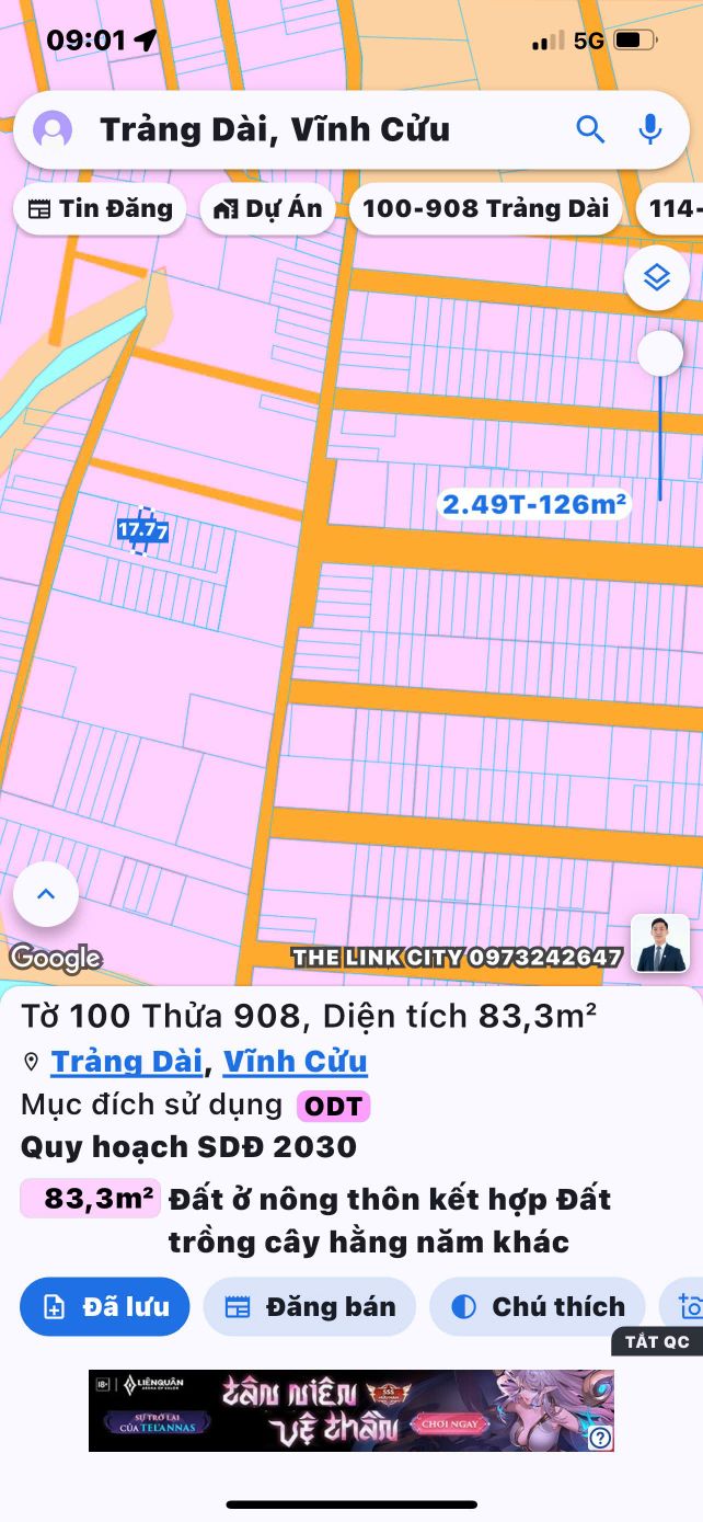 Đất thổ cư 83m² Trảng Dài Biên Hòa - Giá chỉ 1.65 tỷ, thương lượng nhẹ!