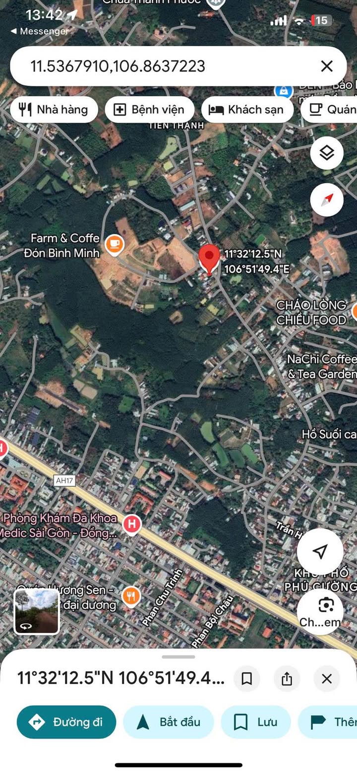 Đất nền Tiến Thành, Đồng Xoài 1110m² giá 2.95 tỷ - Đối diện công viên, đầu tư sinh lời!