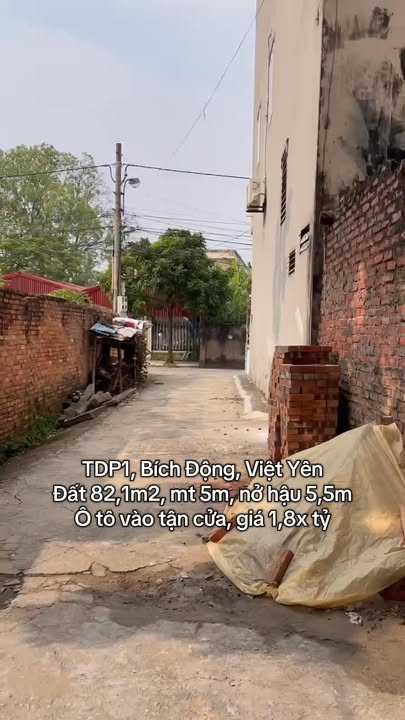 Đất Bích Động, Việt Yên 82m² giá 1.8 tỷ - Ô tô vào tận cửa!