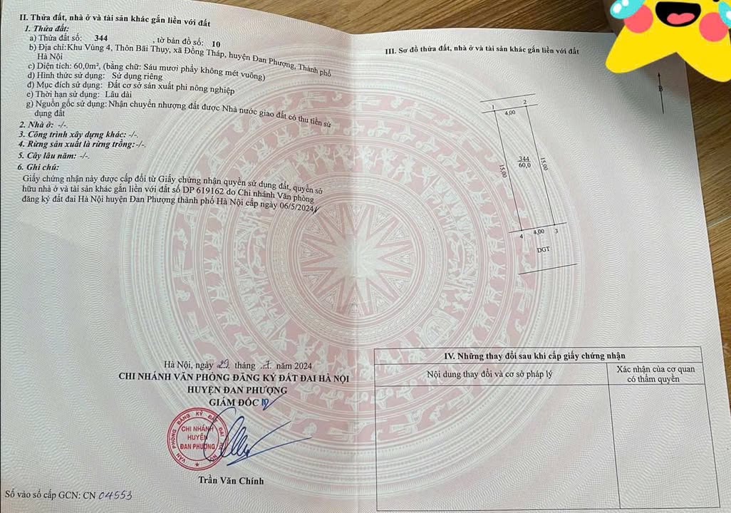 Đất nền 60m² tại trung tâm thị trấn Phùng, Đan Phượng - Đầu tư sinh lời lý tưởng!