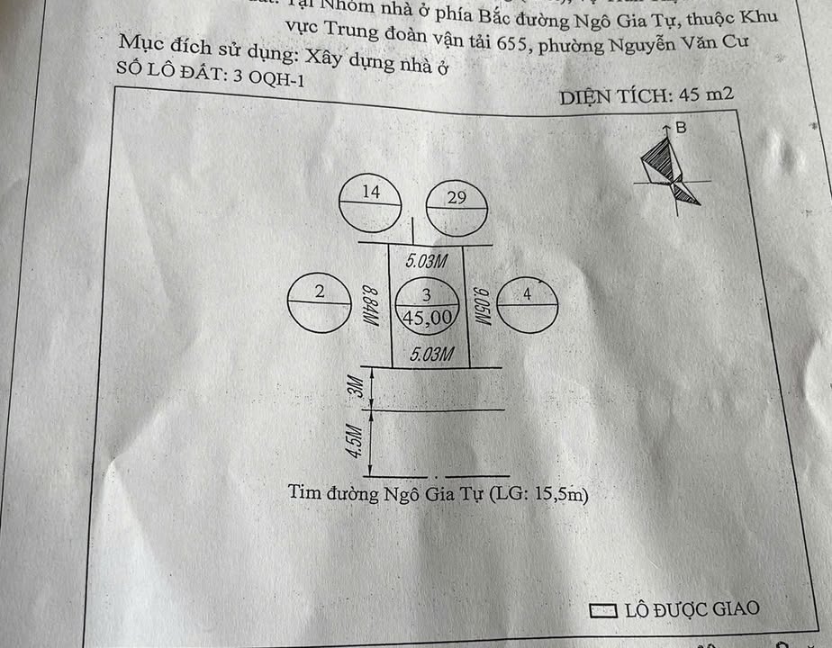 Lô đất TĐC Ngô Gia Tự, Quy Nhơn 45m² giá 5,6 tỷ - Cơ hội đầu tư hấp dẫn!