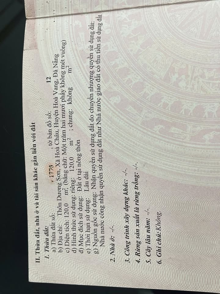 Nhà bán Thôn Dương Sơn, Hòa Châu 120m² - Căn nhà lý tưởng cho gia đình!