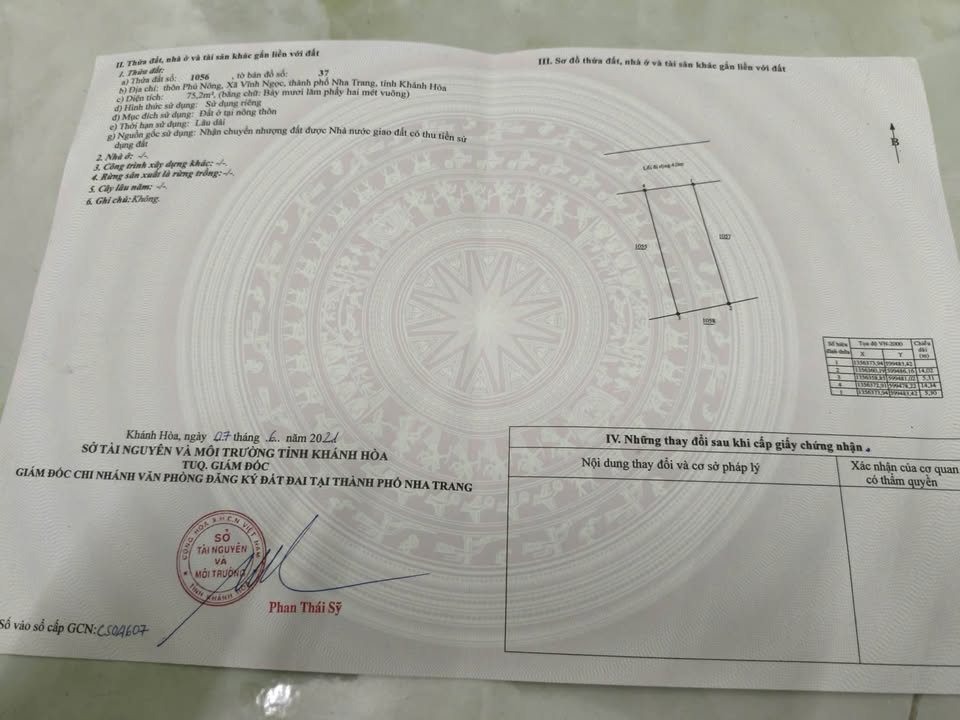 Lô đất thôn Phú Nông, Vĩnh Ngọc, Nha Trang 75m² giá 2.5 tỷ - Sổ đỏ chính chủ!