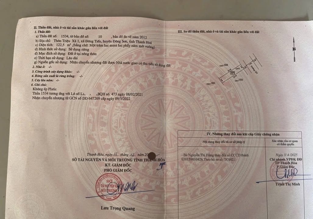 Đất nền Đông Tiến, Đông Sơn 122.5m² giá chỉ 900 triệu - Cơ hội vàng đầu tư!