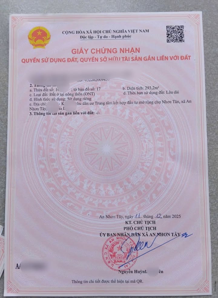 Đất nền An Nhơn Tây 293m² giá 1.7 tỷ - Lô góc, đầu tư sinh lời!