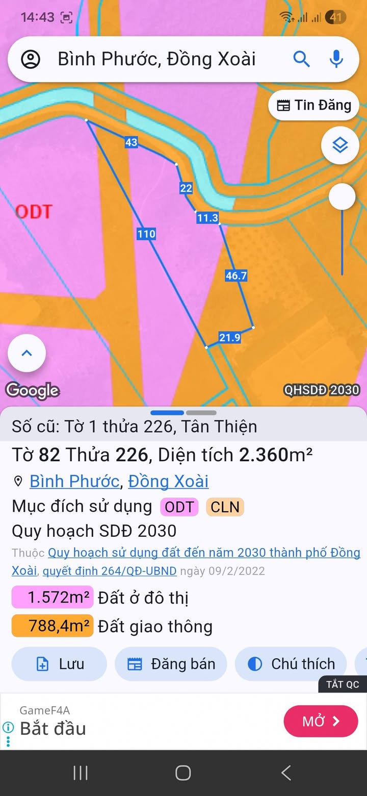 Đất nền 2,3 sào Tân Thiện, Bình Phước giá 3,1 tỷ - Cơ hội đầu tư sinh lời!