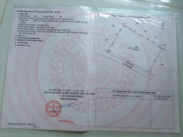 Đất nền Gò Dầu, Tây Ninh 4180m² giá chỉ 8.448 tỷ - Cơ hội đầu tư tuyệt vời!