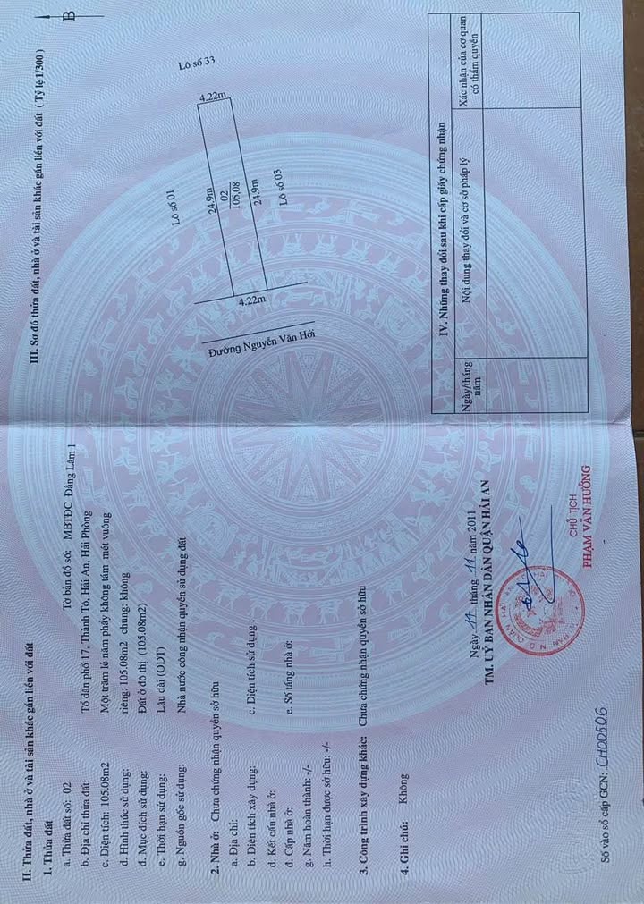 Đất nền mặt đường Nguyễn Văn Hới, Hải Phòng 105m² giá 7.88 tỷ - Đầu tư sinh lời ngay!