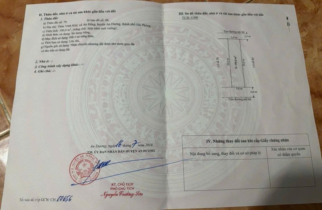 Đất nền An Đồng Hải Phòng 100m² giá 4 tỷ - Tiềm năng kinh doanh vượt trội!