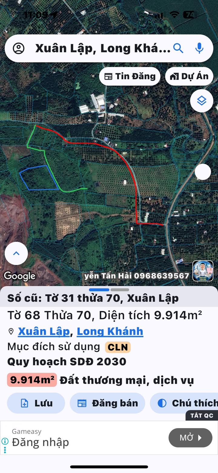 Đất Farm 1ha tại Xuân Lập, Long Khánh 7.92 tỷ - View đồi lý tưởng cho nghỉ dưỡng