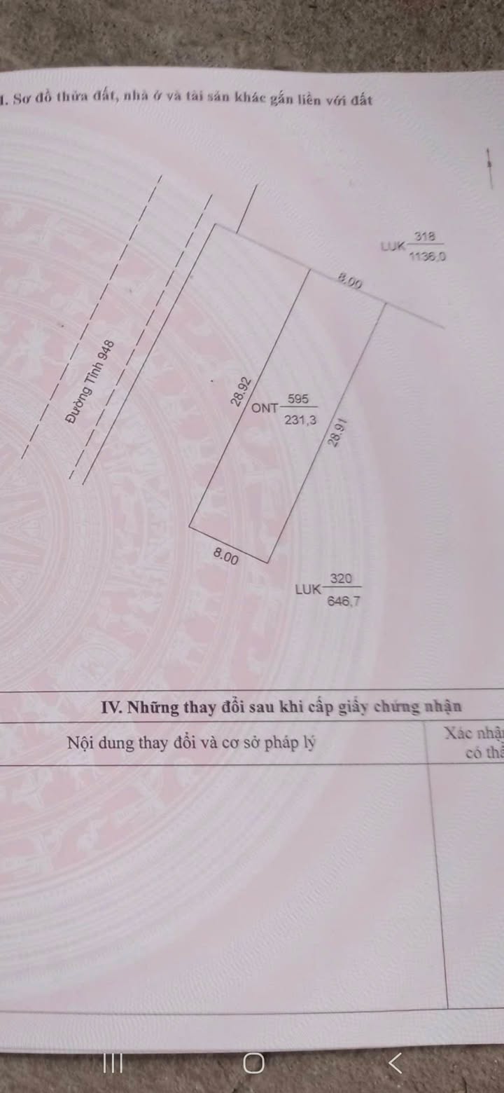 Đất thổ cư 550m² tại Tri Tôn, An Giang - Mặt tiền tỉnh lộ 948, giá 3.5 tỷ!