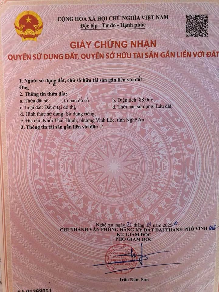 Đất Xóm Thái Thịnh, Nghĩa Thái, 88m² giá 1.15 tỷ - Tiềm năng phát triển!