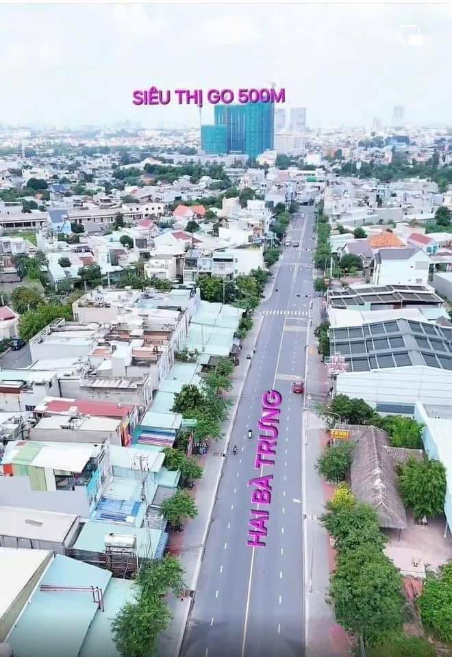 Đất nền Dĩ An 216m² mặt tiền Hai Bà Trưng - Thổ cư 100%