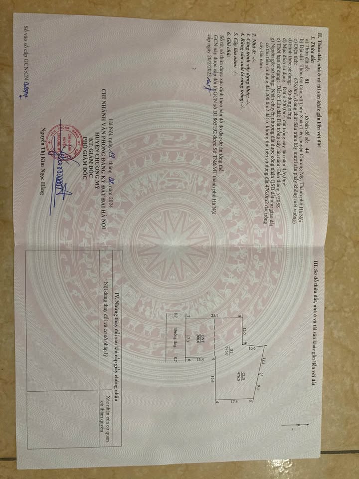 Đất thổ cư Gò Cáo, Xuân Mai 676m² giá 1 tỷ - Cơ hội đầu tư tuyệt vời!