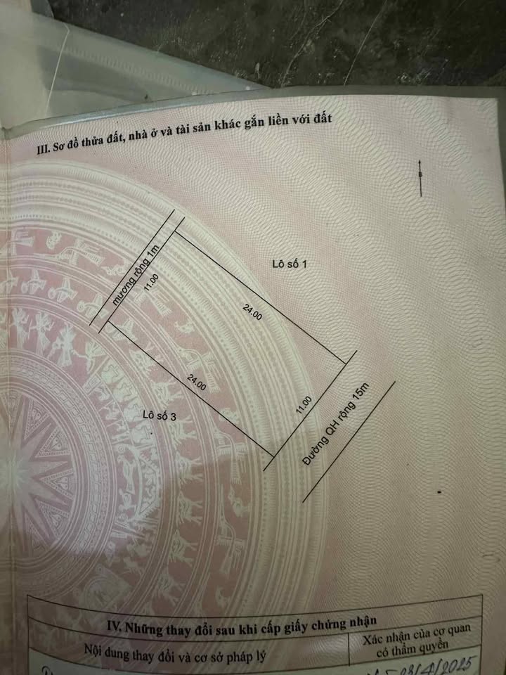 Đất thổ cư Cẩm Dương 264m² giá 800 triệu - Đầu tư sinh lời ngay!