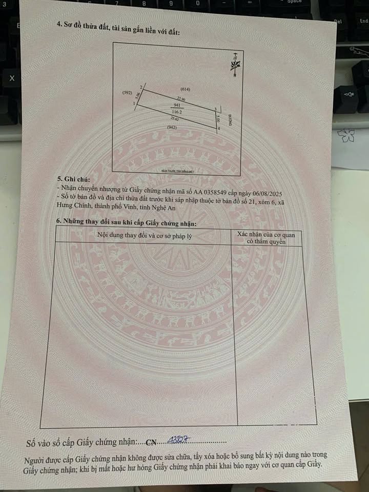 Đất Hưng Chính, Vinh 116m² giá 1.9 tỷ - Đường thông, hướng Đông