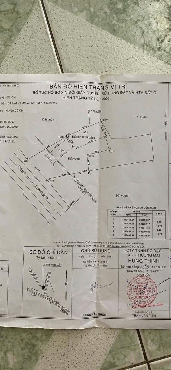 Đất mặt tiền Tỉnh Lộ 2, Tân Phú Trung, 1429m² - Cơ hội đầu tư sinh lời!