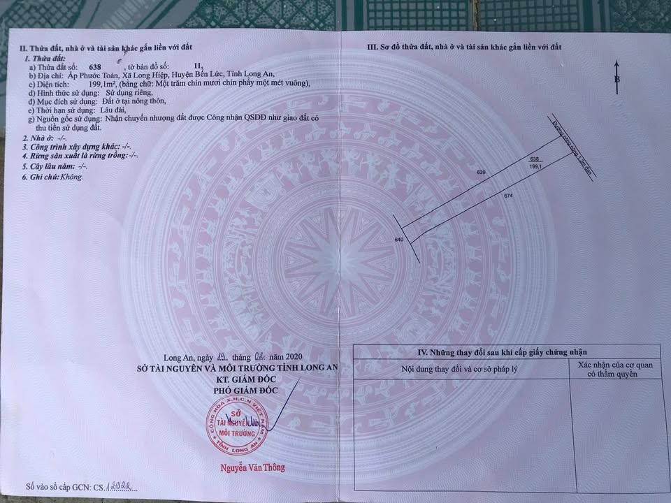 Đất thổ cư 200m² tại Phước Lợi, Bến Lức - Giá thỏa thuận, cơ hội đầu tư tuyệt vời!