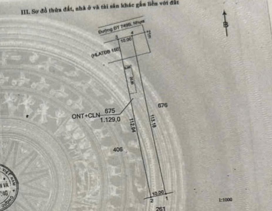 Đất nền liền kề tại Minh Thạnh, Bến Cát - Diện tích 1120m², giá thỏa thuận!