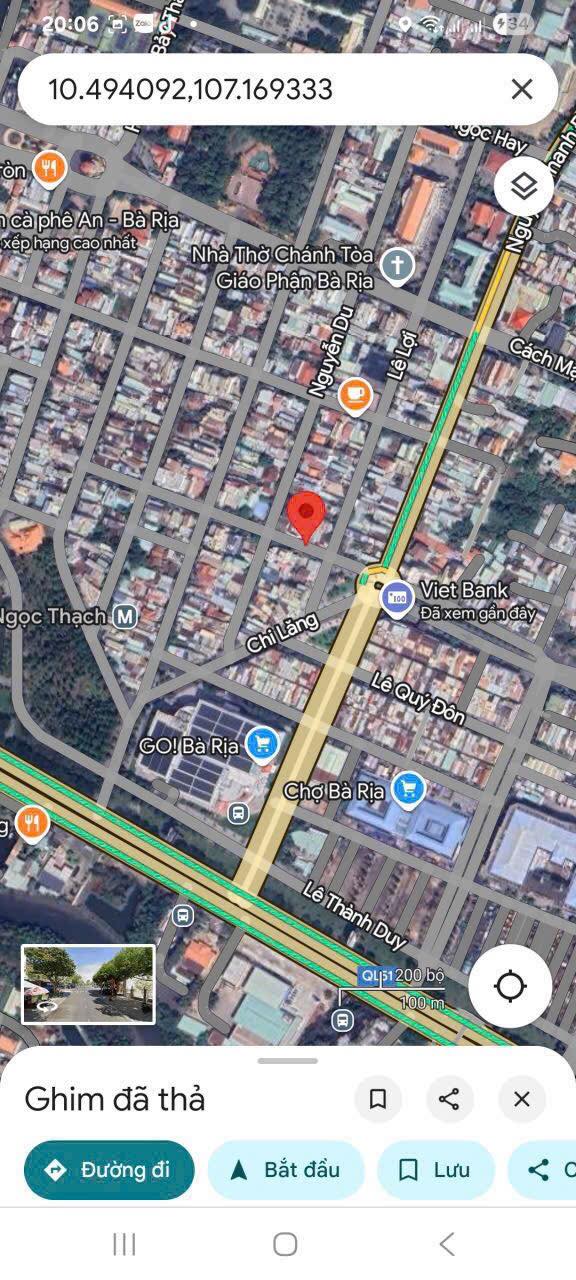 Đất mặt tiền Bạch Đằng, Bà Rịa 354m² giá 20 tỷ - Cơ hội đầu tư tuyệt vời!