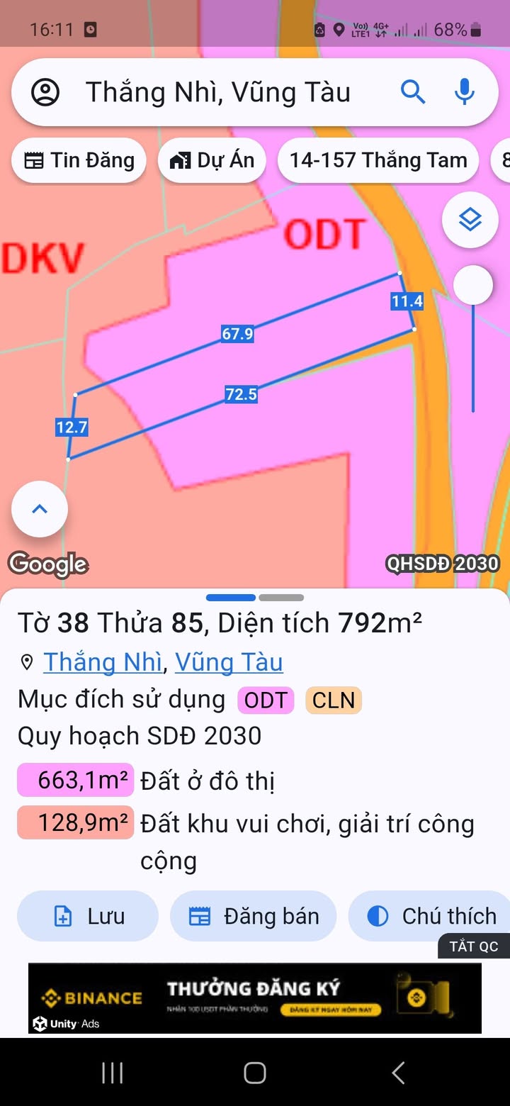 Bán đất biệt thự mặt tiền đường Vi Ba, Vũng Tàu 792m² - Sổ hồng riêng, giá tốt!