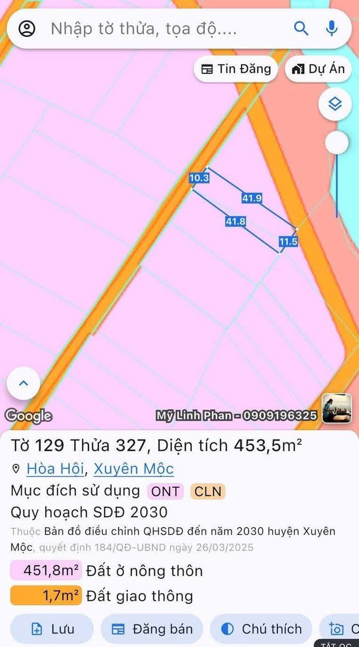 Đất thổ cư 432.6m² Hòa Hội, Xuyên Mộc chỉ 1.05 tỷ - Khu dân cư đông đúc!
