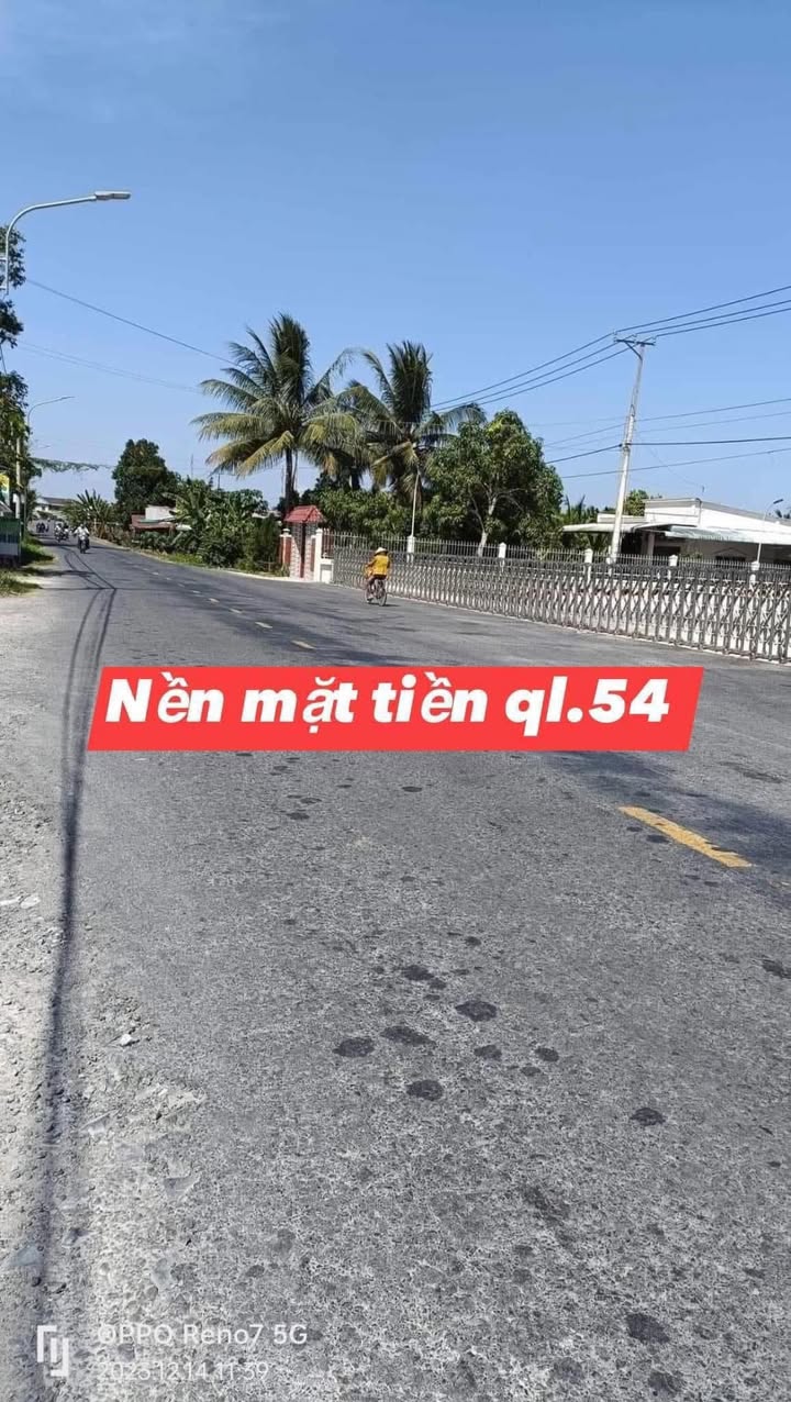 Đất nền mặt tiền QL54 xã Tân Quới 520m² giá 2 tỷ - Vị trí đắc địa, tiện ích xung quanh!