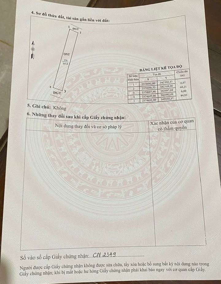 Đất thổ cư 267m² Ninh Dân giá 500 triệu - Đầu tư sinh lời ngay!