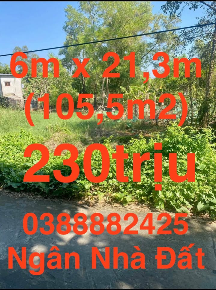 Đất thổ cư tại Long Giang, Chợ Mới 105,5m² giá 230 triệu - Mặt tiền đường nhựa 6m thuận tiện!