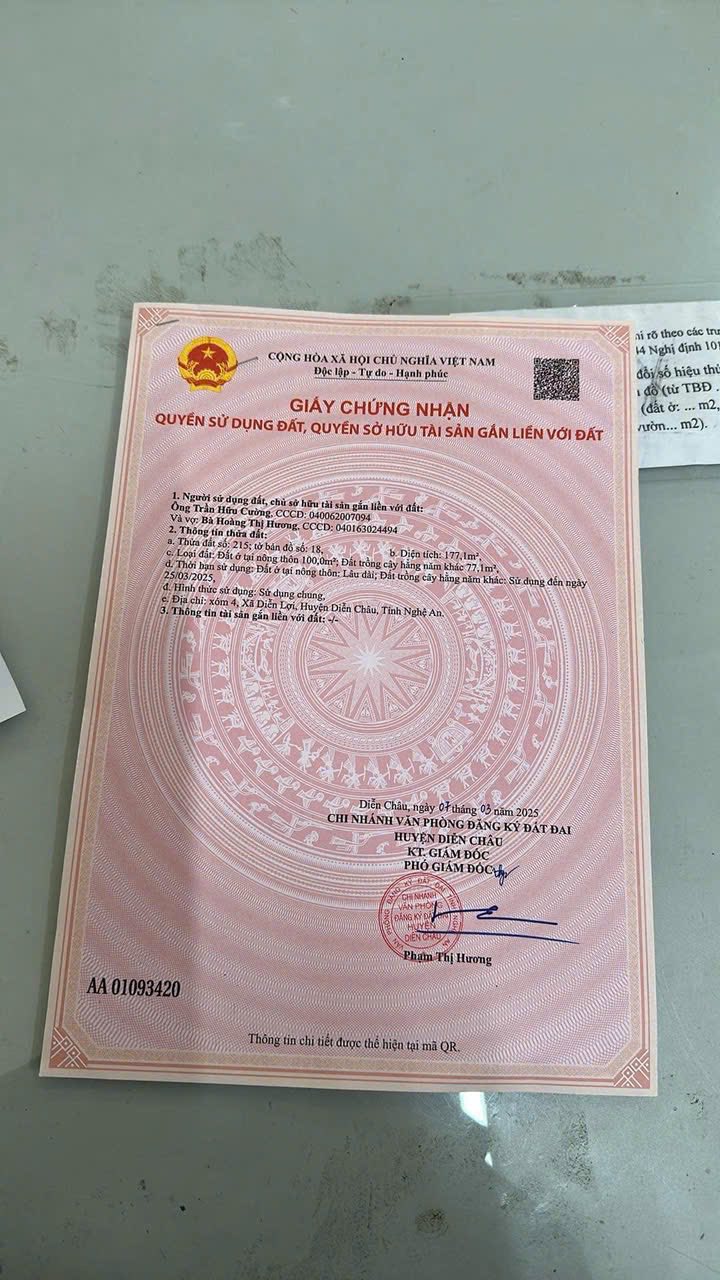 Đất nền Diễn Lợi, Diễn Châu 177m² giá 2 tỷ - Vị trí đẹp, phong thuỷ tốt!