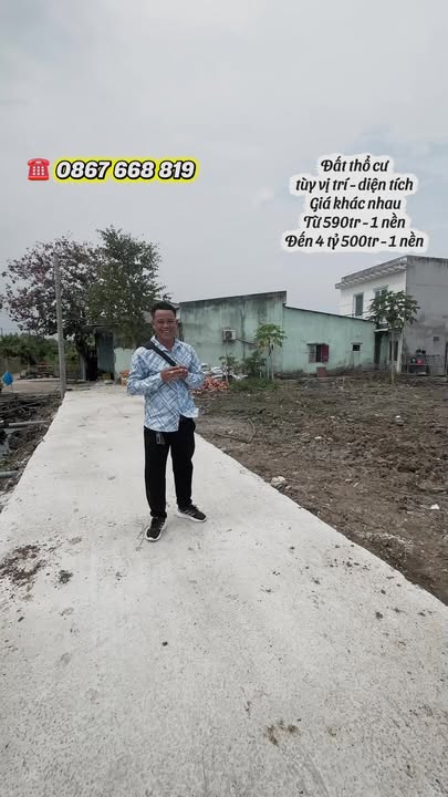 Đất nền thổ cư Cần Giuộc 200m² giá chỉ từ 590 triệu - Sổ hồng riêng, vị trí đắc địa!