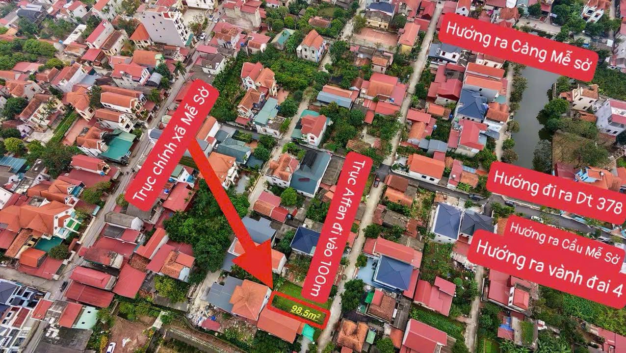 Đất nền Mễ Sở, Văn Giang 98m² giá 3 tỷ - Cơ hội đầu tư hấp dẫn!