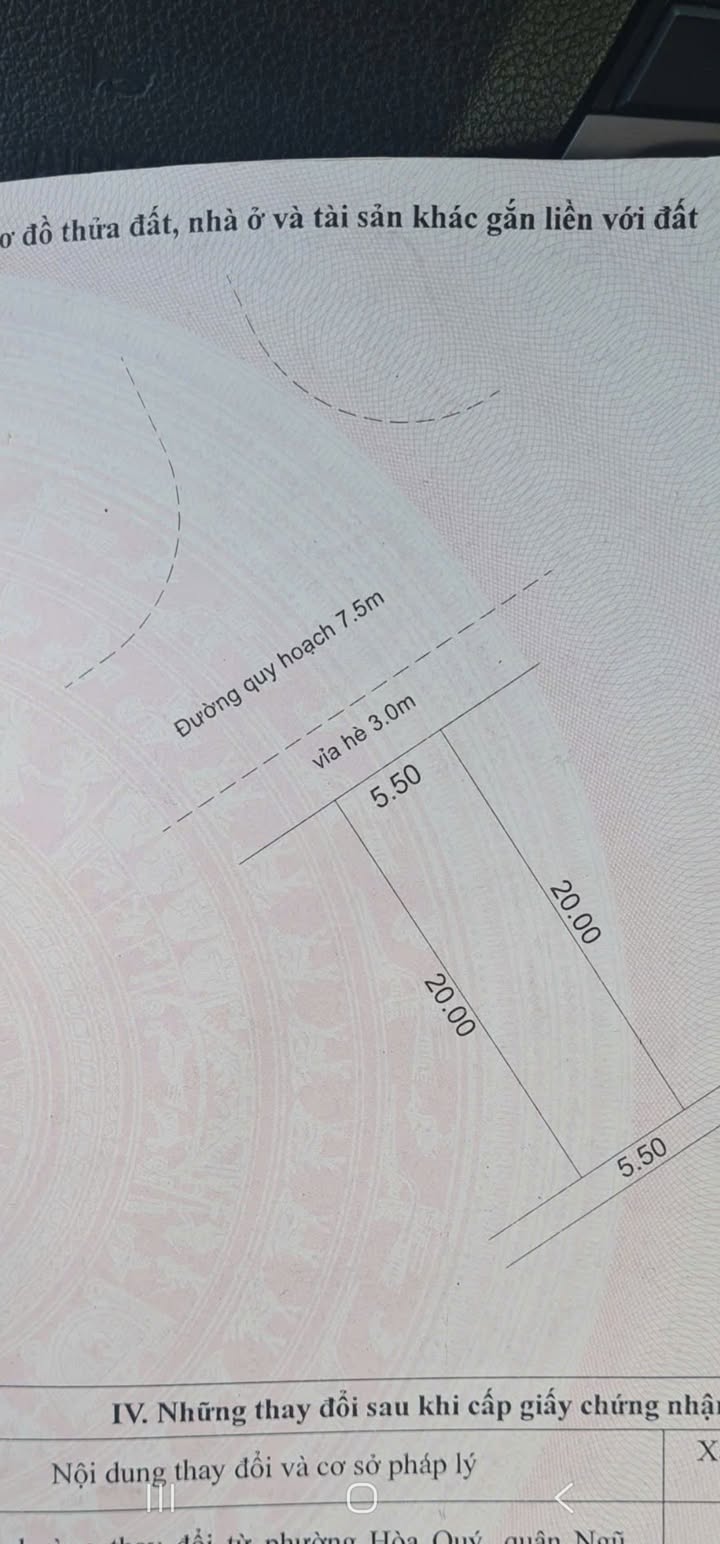 Đất nền Hòa Quý Đà Nẵng 110m² giá 4.5 tỷ - Đường 7.5m, Sổ đỏ chính chủ!